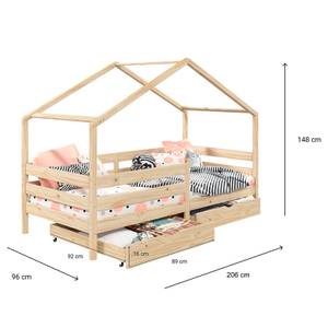 Lit cabane ENA 90x200 cm Bois