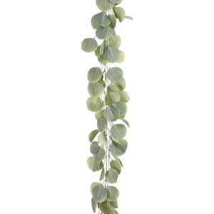 Kunstgirlande Eukalyptus Grün - Textil - 15 x 5 x 180 cm