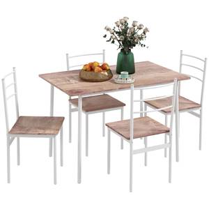 Essgruppe 5er Set 83A-051V81LR Braun - Holzwerkstoff - 70 x 75 x 110 cm