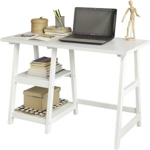 Bureau FWT16-W Blanc - Bois manufacturé - 112 x 76 x 50 cm