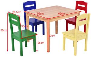 5 TLG. Kindersitzgruppe Holzwerkstoff - 56 x 48 x 66 cm