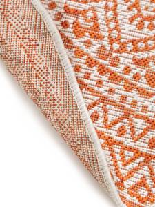 Outdoor Teppich rund Cleo 8 Orange - Textil - 120 x 1 x 120 cm