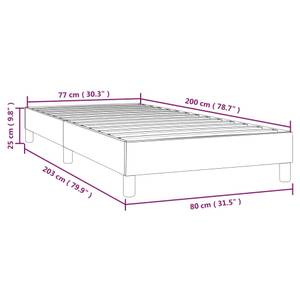 Bettgestell 3016026-2 Braun - Cremeweiß - Breite: 80 cm