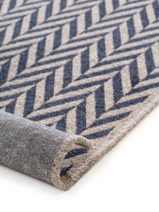 Tapis de couloir en laine Jacob Bleu - Fibres naturelles - 80 x 1 x 200 cm