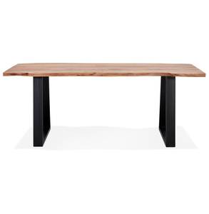 Table À Diner RAFA Beige - Bois massif - 95 x 77 x 200 cm