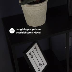 Bücherregal Raumteiler Regal Metall Schwarz - Metall - 60 x 81 x 30 cm