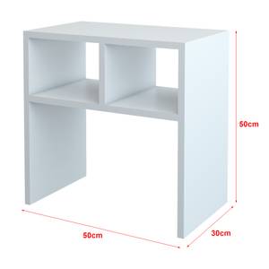 Table d'appoint Ravnsborg rectangualire Blanc - Bois manufacturé - 50 x 50 x 30 cm