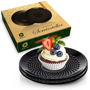 2er Set gusseisen Dessertteller Ø15cm Schwarz - Metall - 16 x 4 x 16 cm