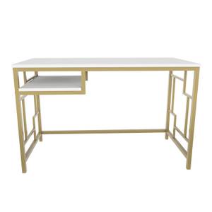 Schreibtisch Kennesaw Gold - Weiß