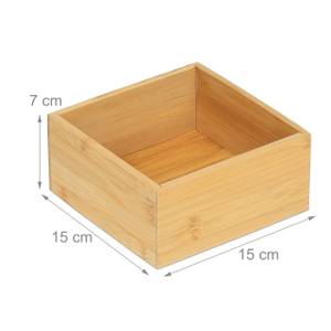 Ordnungsbox aus Bambus Braun - Bambus - Holzwerkstoff - 15 x 7 x 15 cm