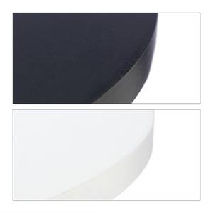 2er Set Beistelltisch rund Schwarz - Weiß - Holzwerkstoff - Metall - 48 x 45 x 48 cm