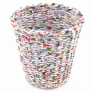 Corbeille à papier Kingstone Multicolore - Fibres naturelles - Hauteur : 28 cm