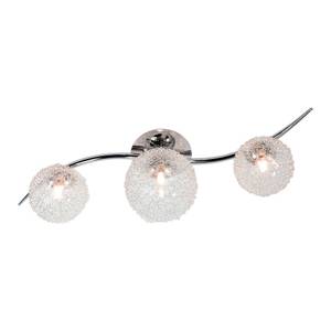 Plafondlamp Spider met 3 lichtbronnen - chroom/glas