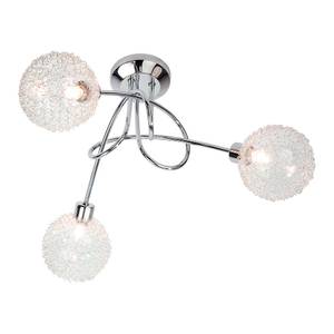 Plafondlamp Spider met 3 lichtbronnen - chroom/glas