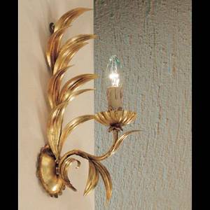 Lampada da parete Palma Metallo - Color oro - 1 luce
