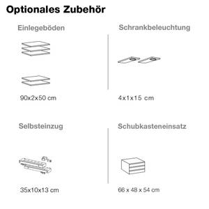 Schwebetürenschrank Marla Alpinweiß/Glas Weiß - Alpinweiß / Glas Weiß