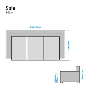 Sofa Dallas (3-Sitzer) Kunstleder Weiß
