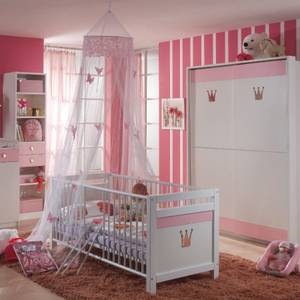 Babybed Liss wit/roze