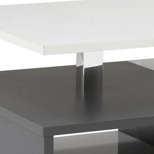 Salontafel Sundsvall melkglas - antracietkleurig - hoogglans wit