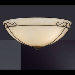 Plafonnier Antik Beige - Verre - Métal