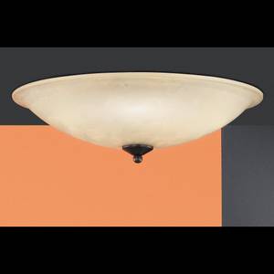 Plafonnier Colonial Beige - Verre - Métal