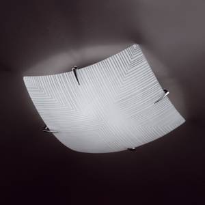 Plafondlamp Tira Wit - Glas - 33 x 33 cm