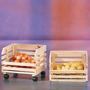 Cassette impilate per frutta Frutis Beige - Legno massello - 37 x 80 x 30 cm