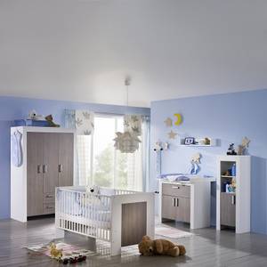 Letto per bambini Janne Bianco/Effetto pino rustico - Include spalliere