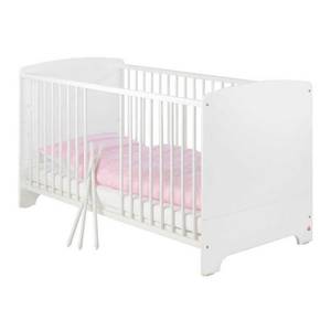 Babybett Jil Kiefer teilmassiv - Weiß