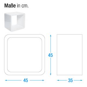 Lounge Würfel quadratisch, 45x45x35cm - weiß