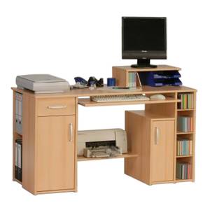 Bureau pour ordinateur Malio Imitation hêtre