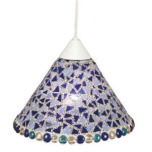 Mozaïek-Hanglamp blauw