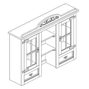 Credenza alta Lucia III Legno massello bianco di pino