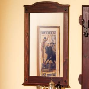 Spiegel San Carlos Bruin - Massief hout - Hout - 62 x 106 x 4 cm