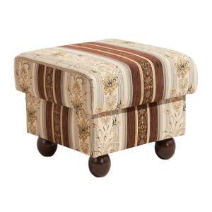 Hocker Göteborg Webstoff Hellbraun/Beige gestreift