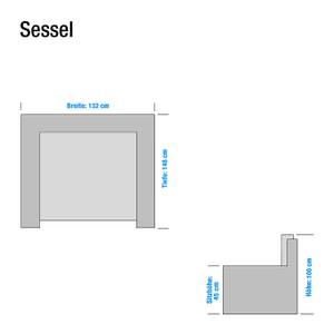 XXL Sessel Neapels Samtvelour Creme