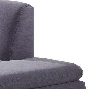 Ecksofa Nantes IV Strukturstoff Grau Longchair davorstehend rechts