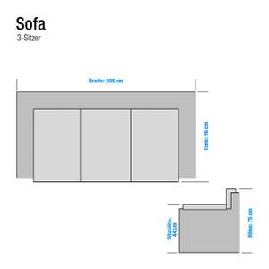 Sofa Redwick (3-Sitzer) Echtleder Braun