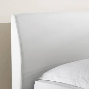 Cadre de lit matelassé Alto Confort Revêtement en cuir synthétique - Blanc - 180 x 200cm