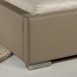 Gestoffeerd bed Isa Comfort kunstleer - Modder - 160 x 200cm