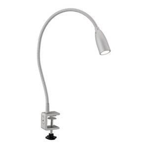 Bureau-LED-klemlamp Teania Zilver - Metaal - Hoogte: 50 cm