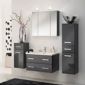 Ensemble de salle de bain Montreal Anthracite brillant - Lot de 3