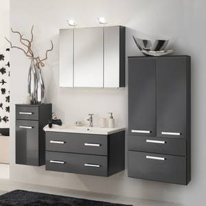 Armoire midi Montreal Large - Anthracite brillant