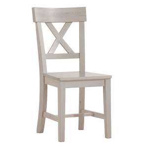 Set sala da pranzo Lyngby Legno massello di pino bianco egno Bianco Tavolo con 2 prolunghe e 4 sedie