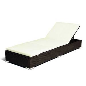 Chaise longue Rosebrook Structure en métal, tressage en fibres synthétiques