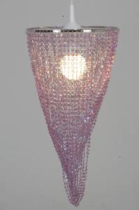 Hanglamp Brescia Paars - Plastic - Hoogte: 60 cm
