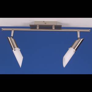 Plafondlamp Real Wit - Glas - Metaal - Breedte: 45 cm