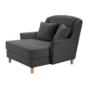 Love Seat Neapels XXL Strukturstoff Schwarz