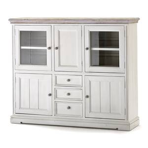 Buffet Opera II Pin massif - Blanc verni