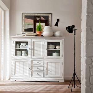 Buffet Opera II Pin massif - Blanc verni